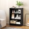 Costway 3-Tier Bookcase Open Multipurpose Display Rack Cabinet with Adjustable Shelves Black/Brown